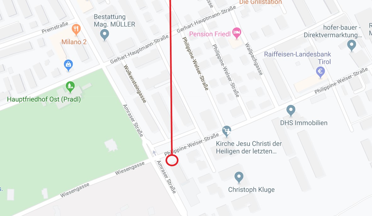 Parkplatz in Innsbruck-Amras